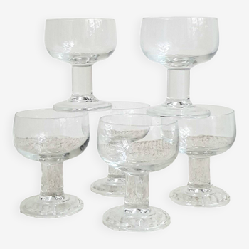6 Vintage Codec wine glasses from the 70s