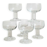 6 Vintage Codec wine glasses from the 70s