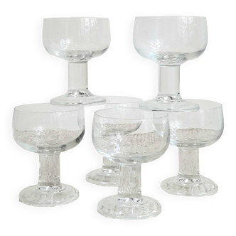 6 Vintage Codec wine glasses from the 70s