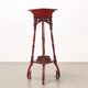 Antique walnut vase holder with decorations, 19th century