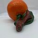 Beautiful Vintage Ceramic Orange-Shaped Carafe