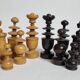 Antique boxwood chess set, Regency style, late 19th - early 20th century, complete, 10.5 cm