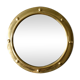 Curved mirror, in a brass porthole, 70s