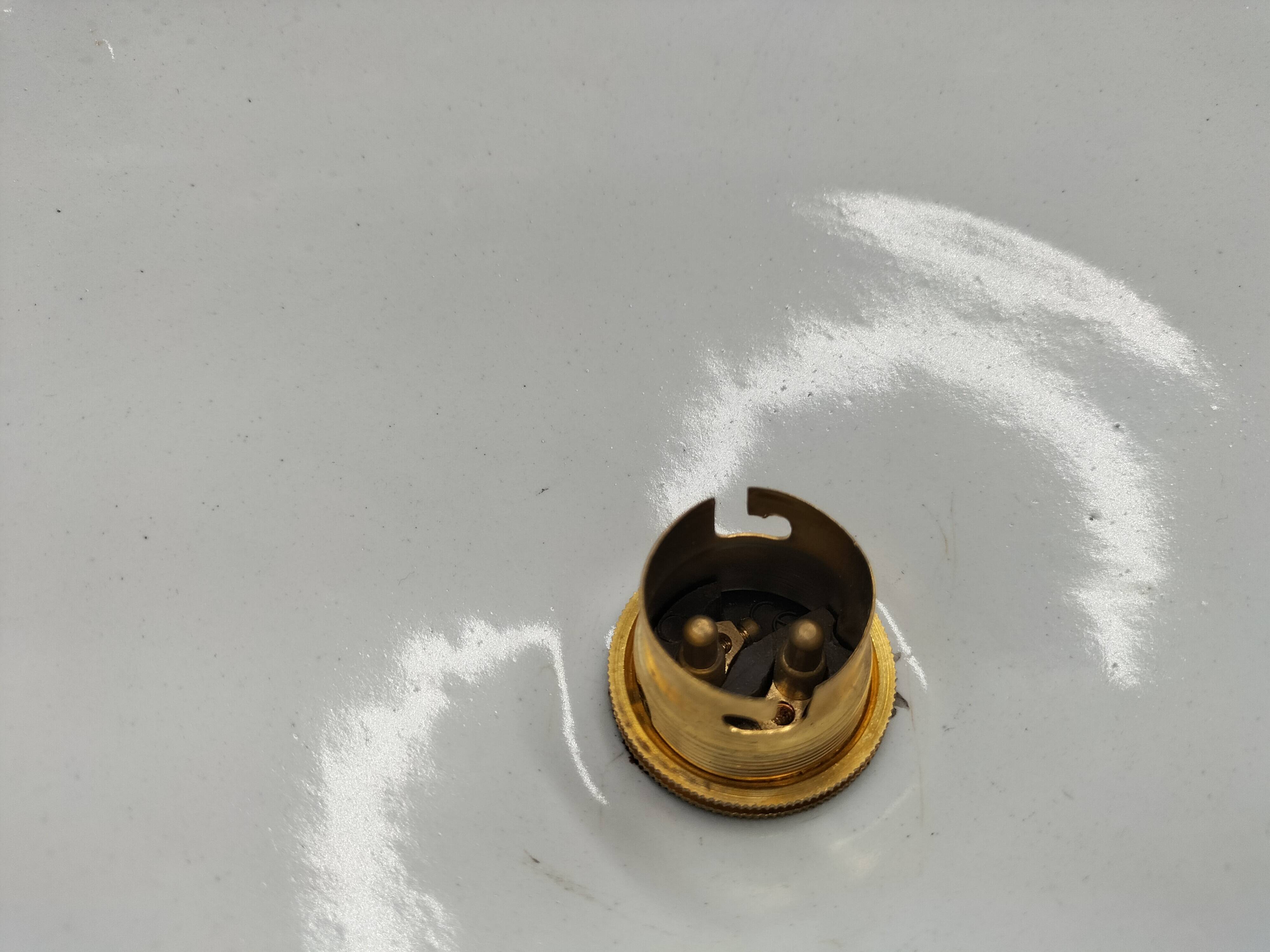 Blue enameled sheet metal pendant lights