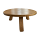 Table basse tripode vintage en bois massif