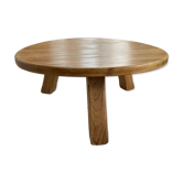 Vintage solid wood tripod coffee table
