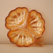 Vide-poche fleur orangé irisé