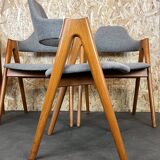Set of 4 teak chairs by Kai Kristiansen for Sva Møbler Danish Design 60s 70s