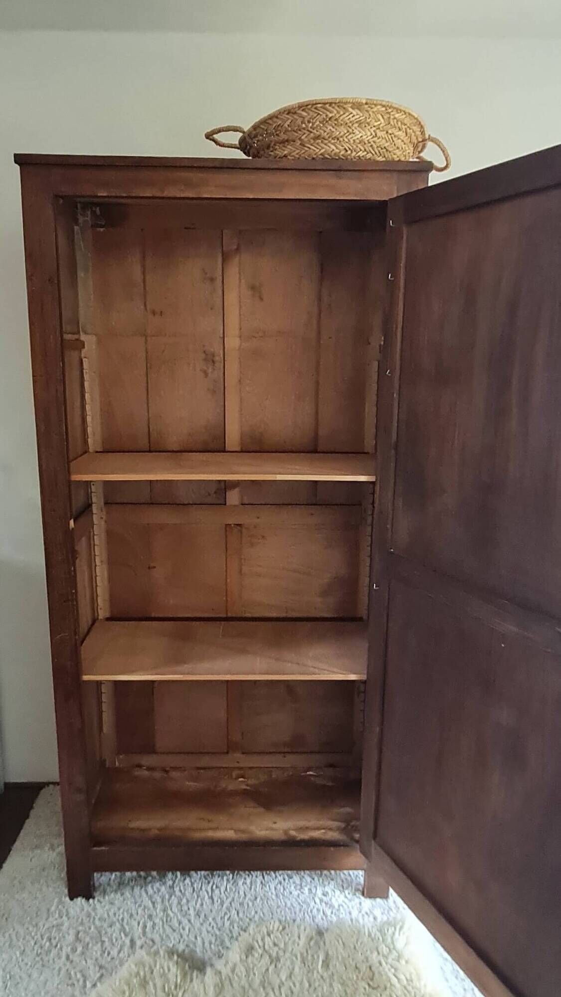Antique Parisian wardrobe with one door.