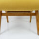 Vintage yellow wool armchair, 1960s