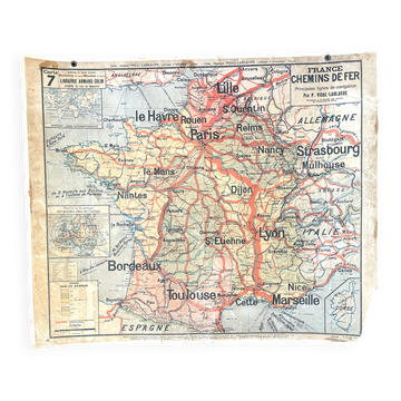 Old Vidal-Lablache map 7, Mézières, T45, 1910 - France Trains