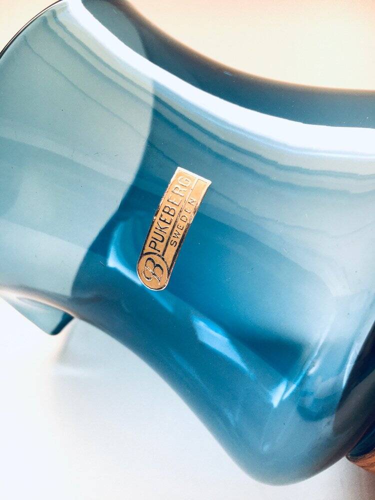 Mid-Century Modern Scandinavian Glass Decanter by Pukeberg, Sweden, 1960s