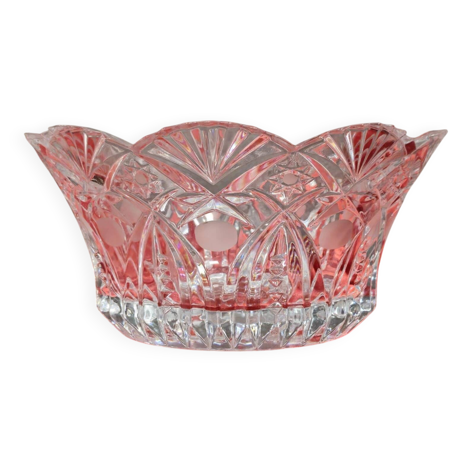 Klein Michel for Baccarat: chiseled crystal bowl circa 1950
