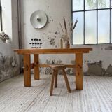 Farmhouse table, mountain furniture from the 50s
