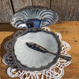 Vintage shell butter dish with your knife