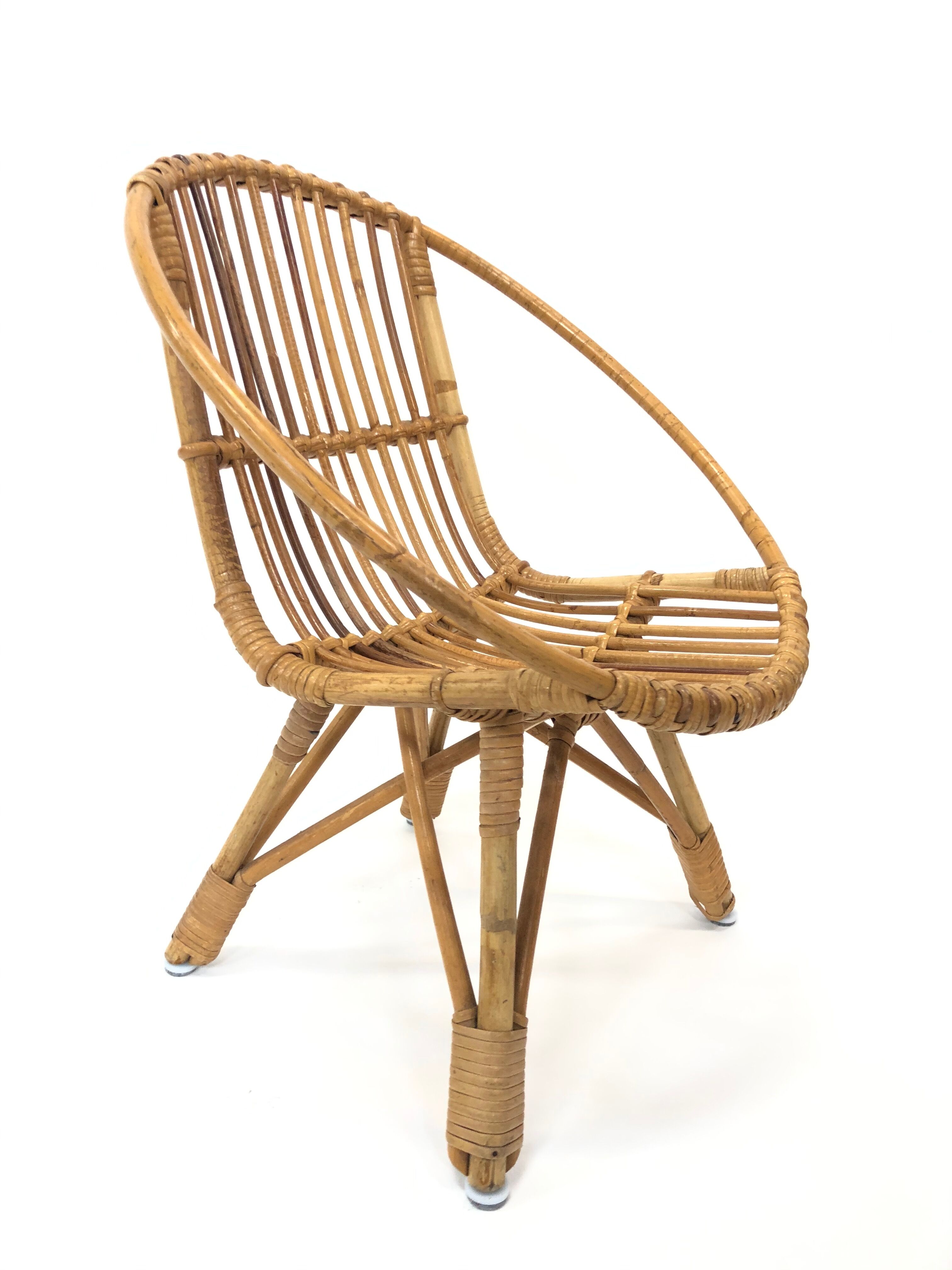 Rohe rattan vintage high chair by Rohe Noordwolde