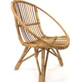 Rohe rattan vintage high chair by Rohe Noordwolde