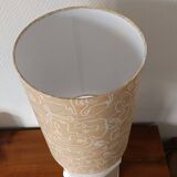 Large art deco lamp in cracked ceramic