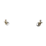 Pair of glass wall lamps