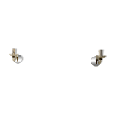 Pair of glass wall lamps