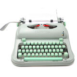Hermes 3000 Green Typewriter Revised with New Ribbon