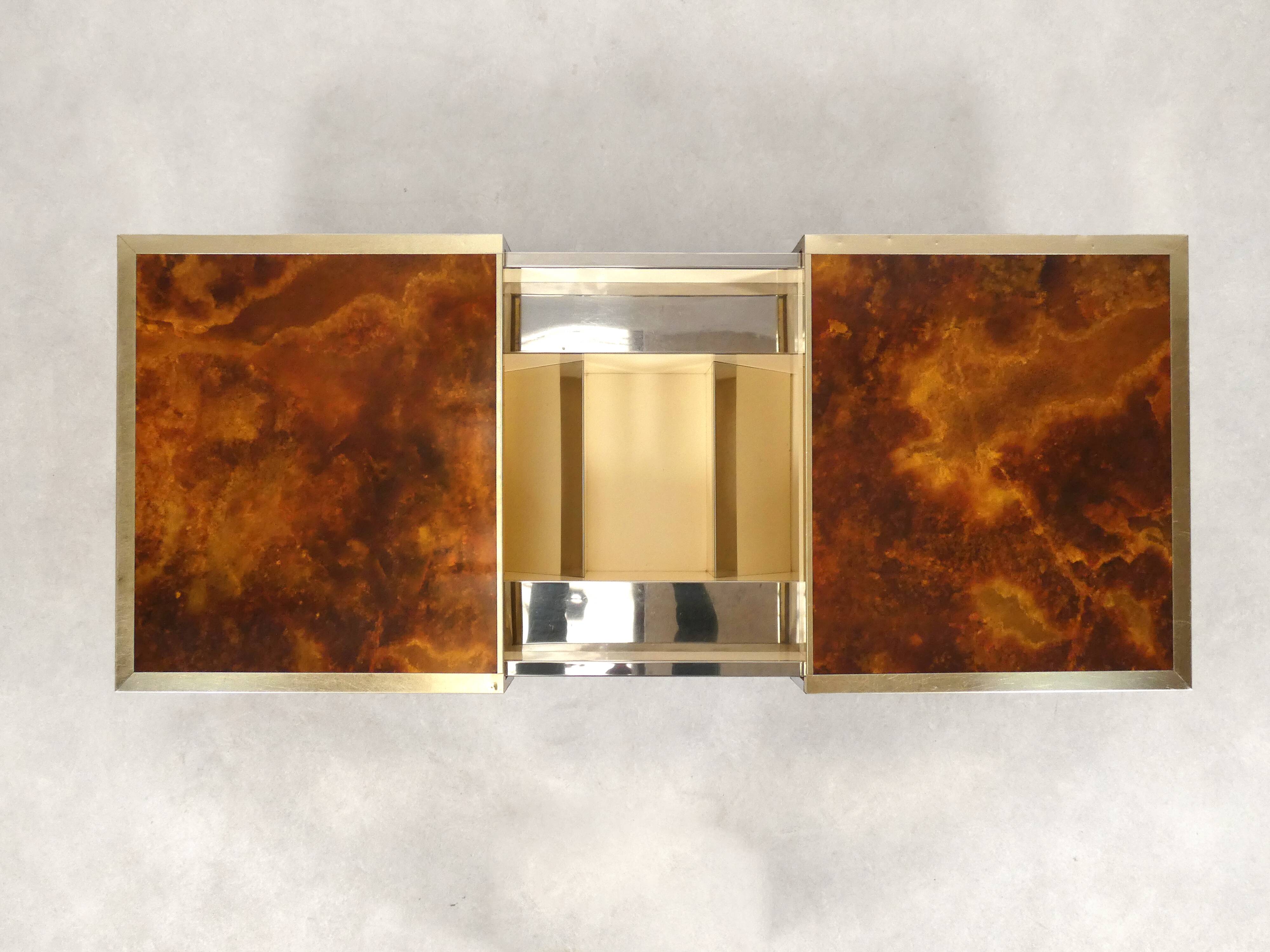 Cofee table with hidden bar by Maison Lancel