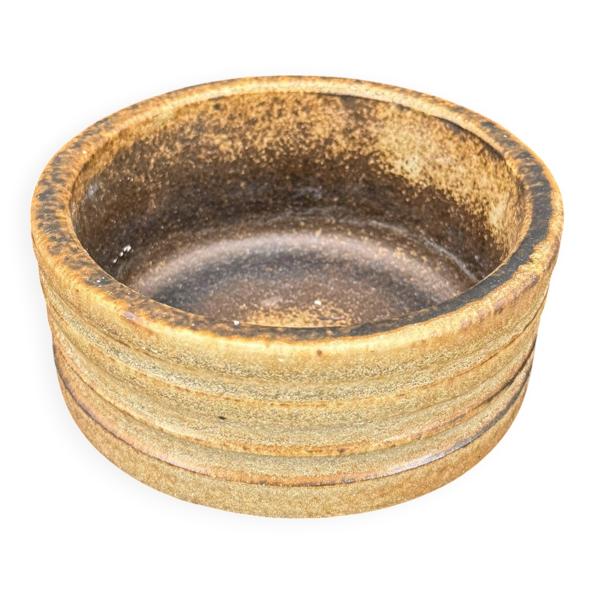 Glazed stoneware matcha bowl
