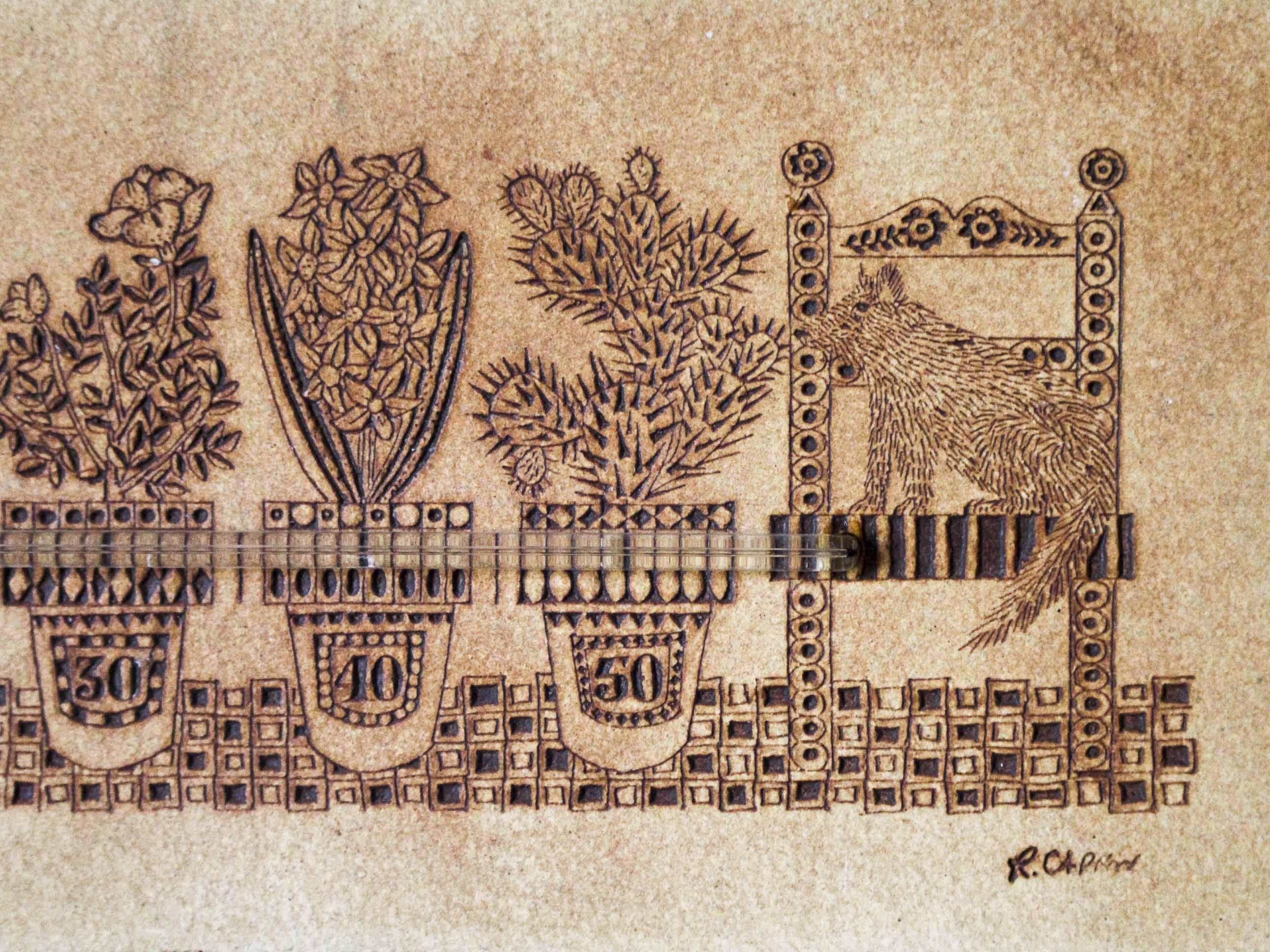 Roger Capron Ceramic Thermometer Plate