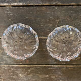 Pair of Antique Saleron Crystal Henri Piubello Salt and Pepper Shakers Vintage