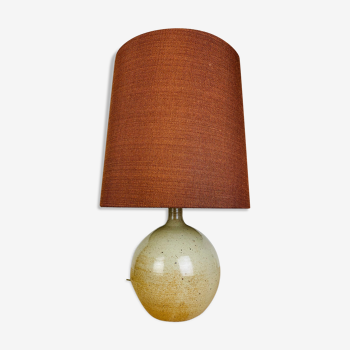 Lampe boule grès pyrité années 70