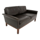 Scandinavian leather sofa 2 seater, Sweden, 1950
