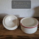 Set of 4 vintage earthenware pieces for bathroom