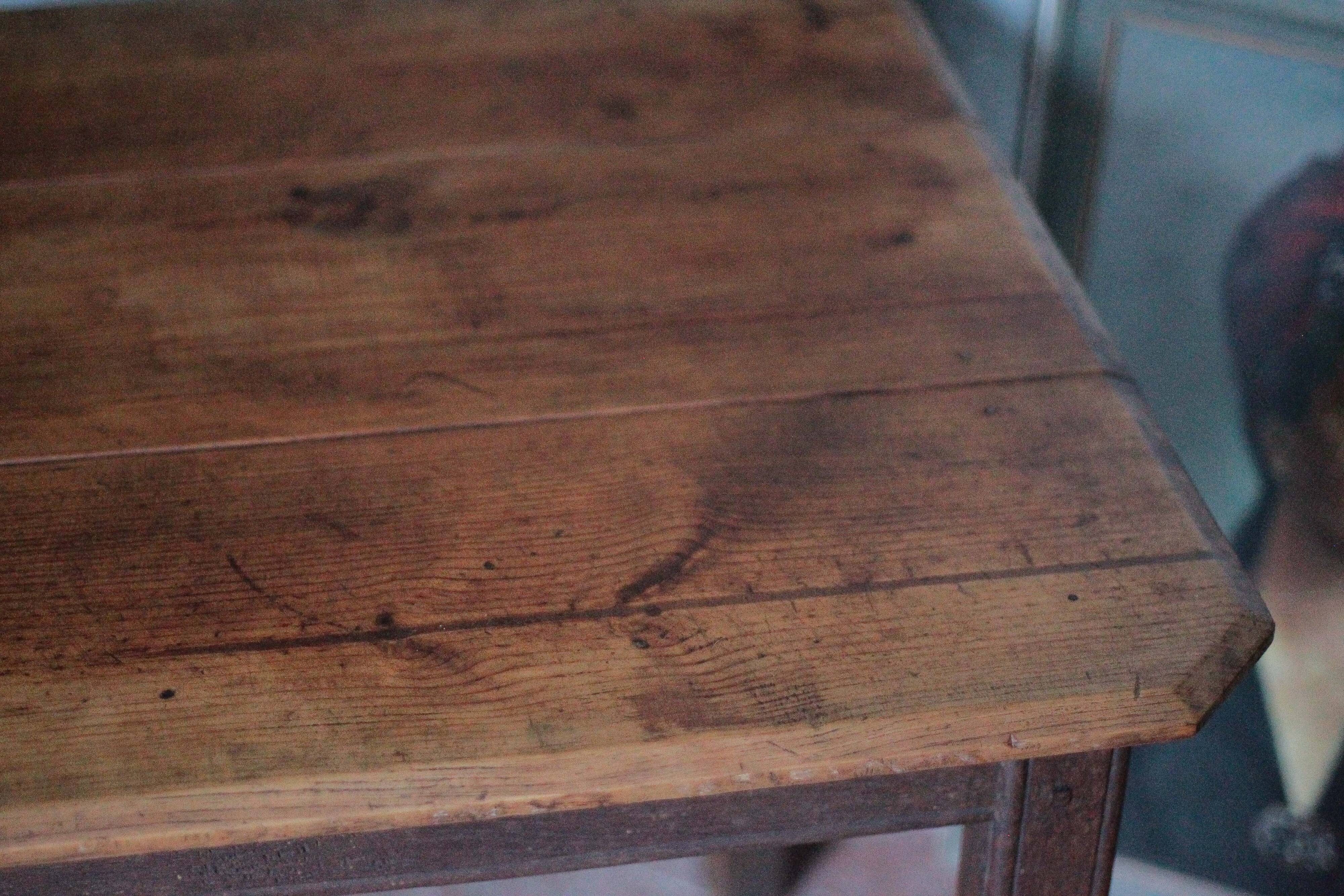 Wooden table with 1 drawer, coffee table, kitchen table, vintage wooden table.