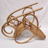 Vintage rocking chair child in rattan, canework