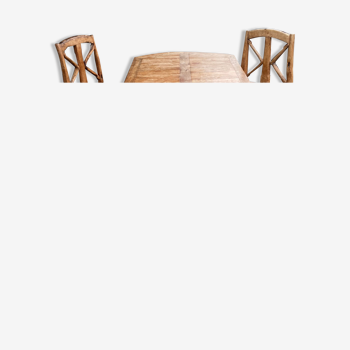 Wooden table and 3 chairs