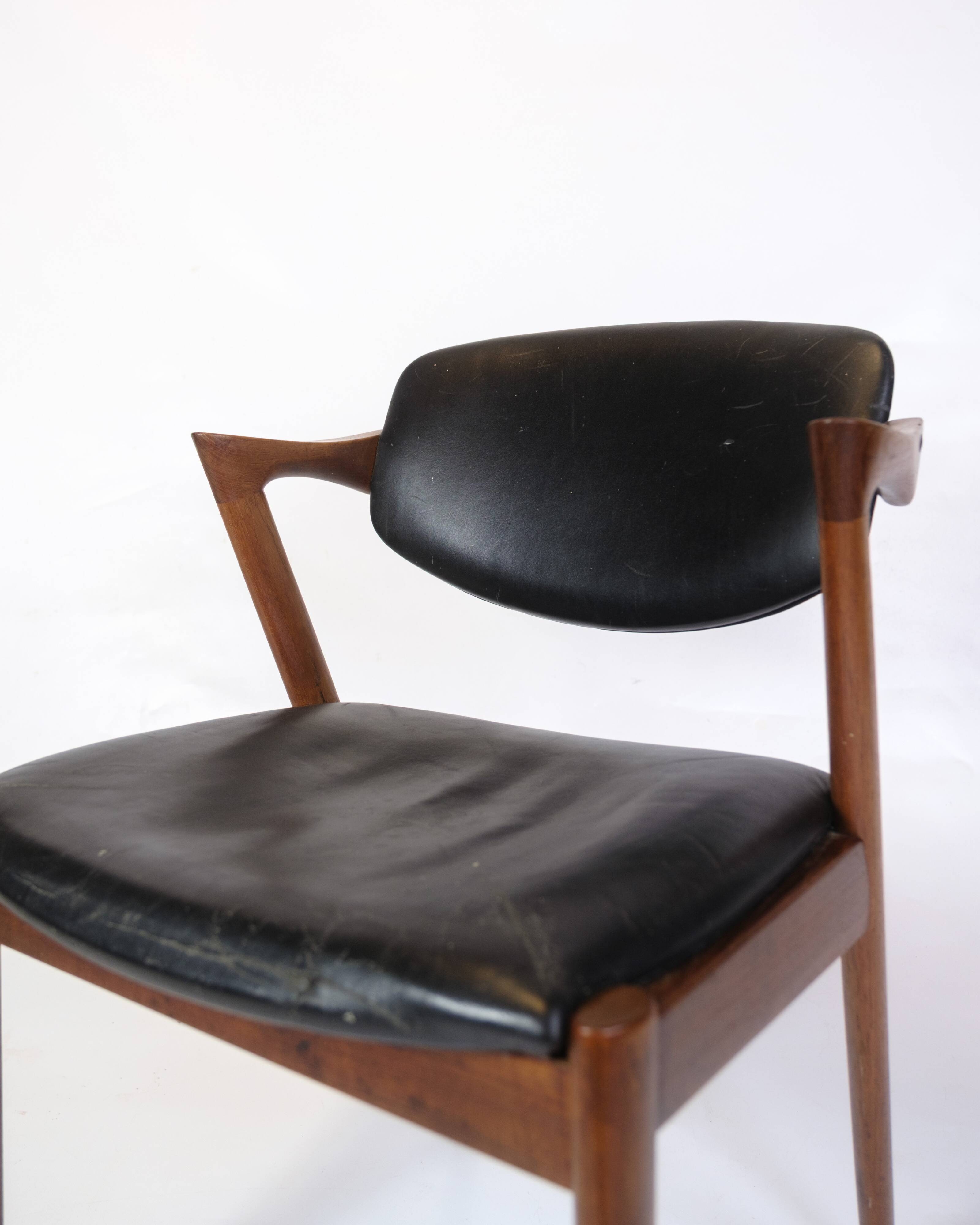 Dining Chair Model 42 In Teak By Kai Kristiansen From 1960s