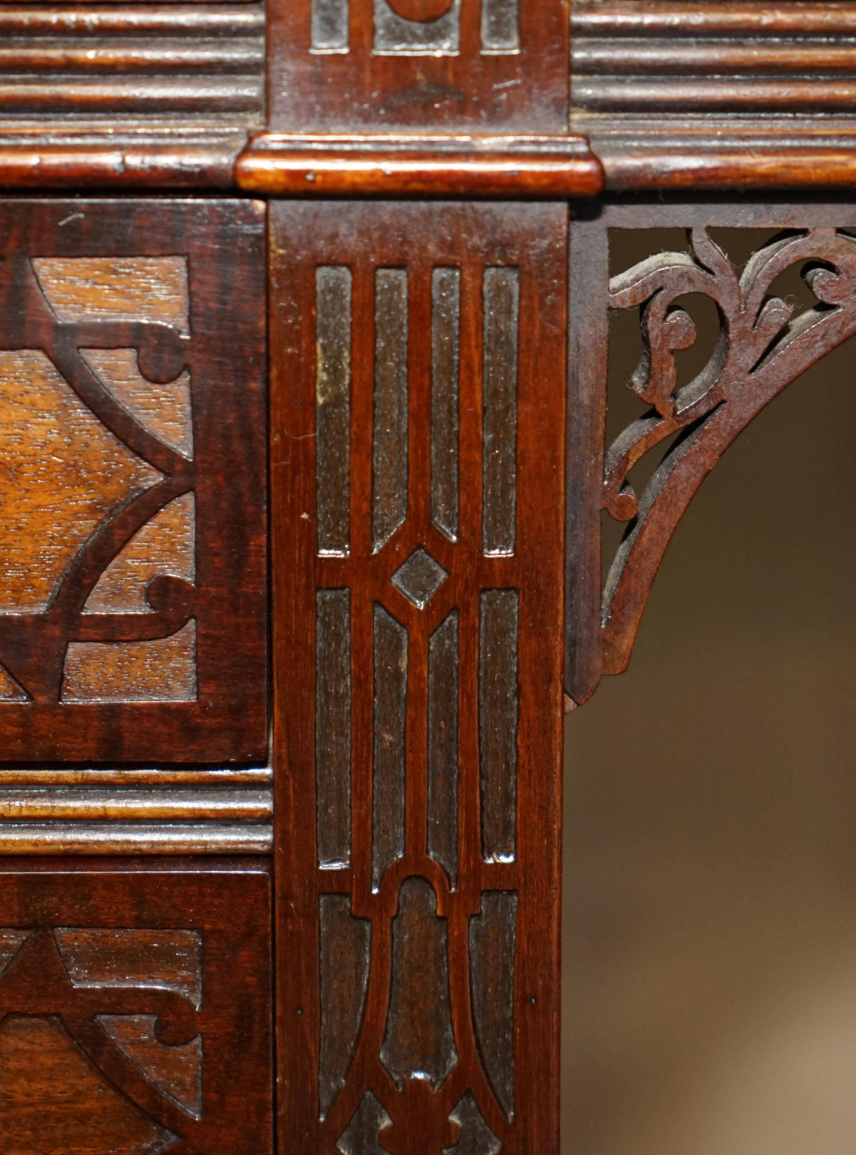 Chinese Chippendale bureau restored by Edward & Roberts
