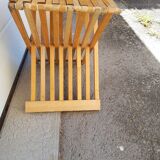 Folding wooden stool