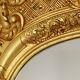 Large Classic Wooden Mirror, Rococo Style Chinoiserie, 124 cm