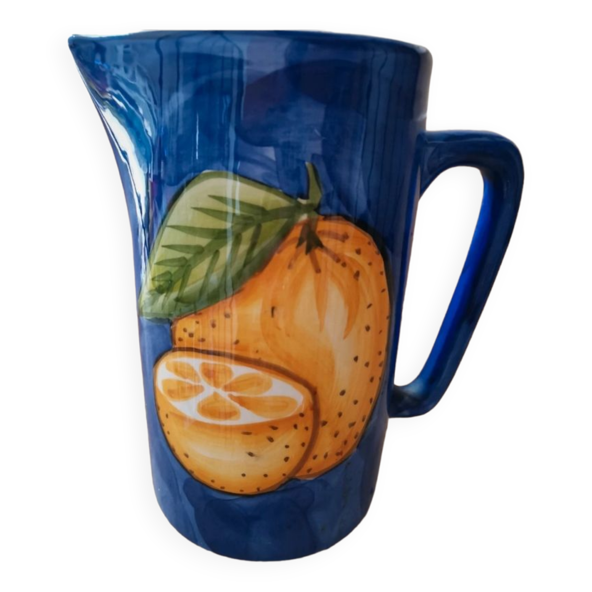 Carafe barbotine citron