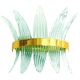 Ligh-blue “palmette” murano glass belt wall sconce