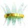 Ligh-blue “palmette” murano glass belt wall sconce
