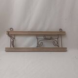 Coat rack/wood & iron hooks