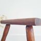 Tripod stool in solid wood - brutalist plant stand