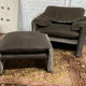 Maralunga armchair and Ottoman by Vico Magistretti 70s