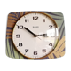 Vintage clock silent wall "Bayard blue green copper"
