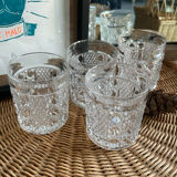4 crystal whiskey glasses