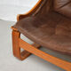 Pair of Danish armchairs in teak and leather 1970