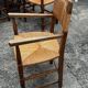 Set of 6 chairs and 2 armchairs, Brutalist style, 1950s