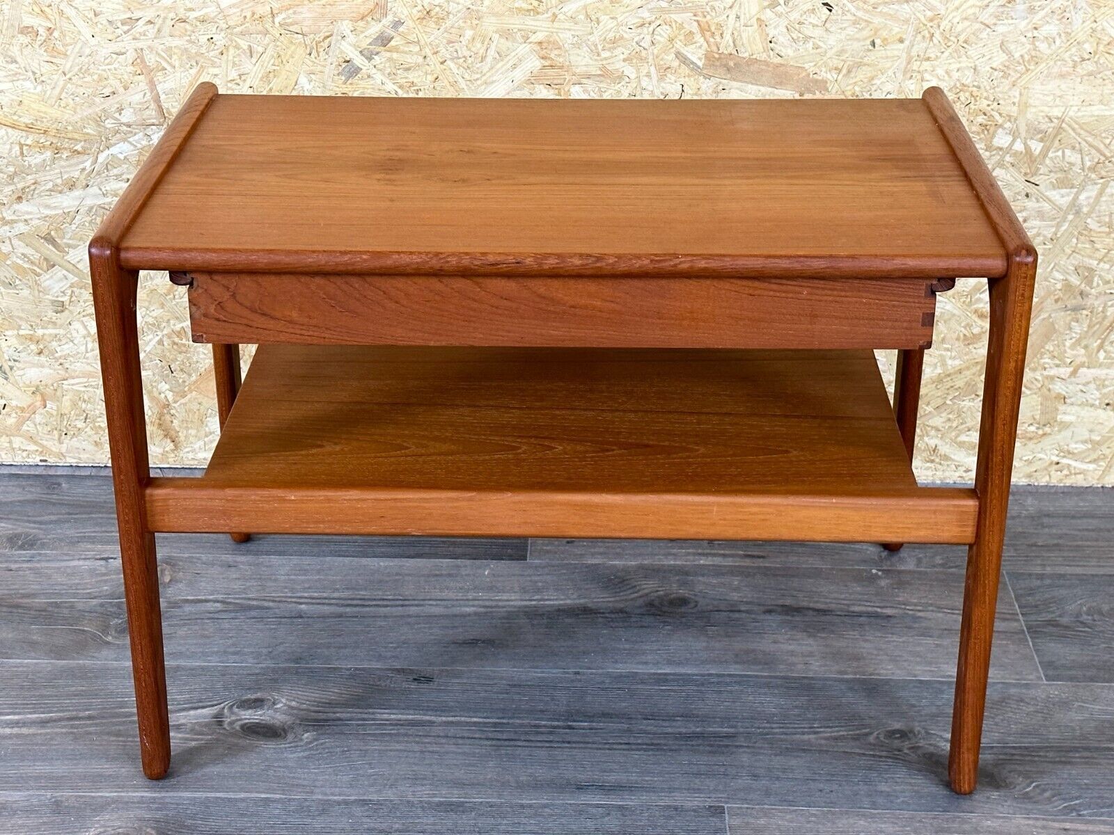 60s 70s teak side table with drawer Arne Wahl Iversen Denmark